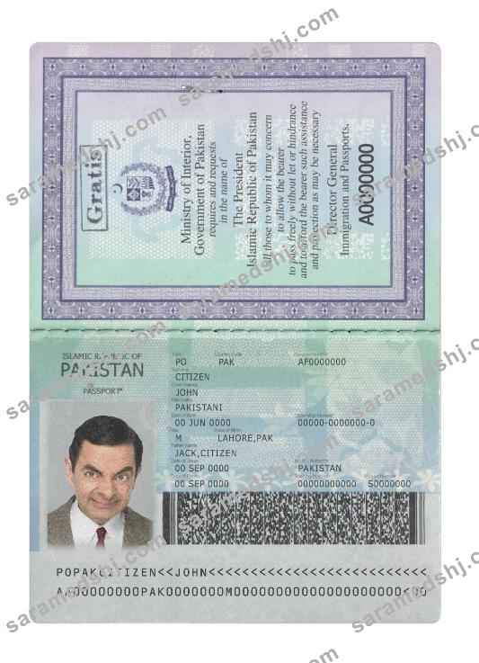Pakistan new passport 2020-present